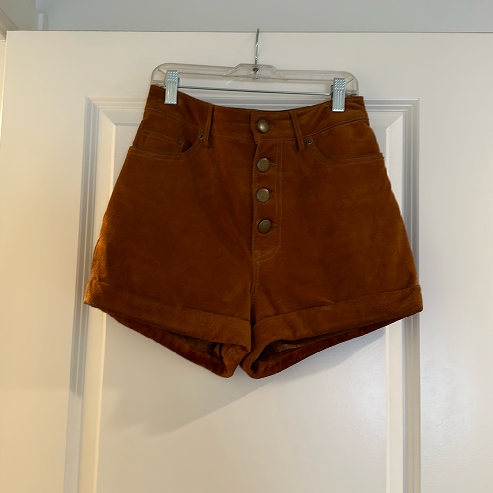 UO suede shorts